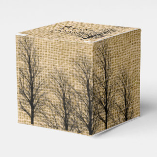 Burlap and Birch Posh Wedding Favor Box