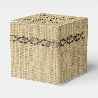 Burlap and Birch Wedding Favor Box