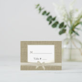 Burlap and Bow Seating Cards (Standing Front)