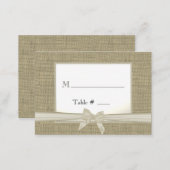 Burlap and Bow Seating Cards (Front/Back)