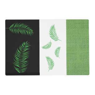 Burlap and Fern Placemat