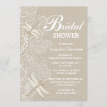 Burlap and Lace Rustic Bridal Shower