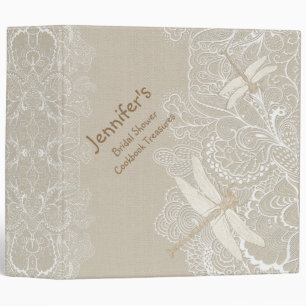 Burlap and Lace Rustic Recipe Binder