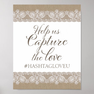 Burlap and Lace Rustic Wedding, Bridal Shower Sign