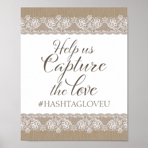 Burlap and Lace Rustic Wedding Bridal Shower Sign