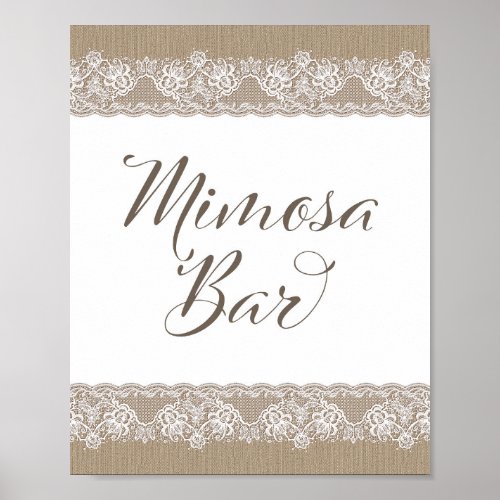 Burlap and Lace Rustic Wedding Bridal Shower Sign