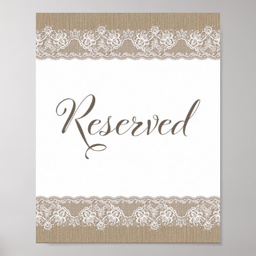 Burlap and Lace Rustic Wedding Bridal Shower Sign