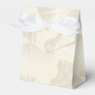 Burlap and Sea Shell Beach Wedding Favor Tent Box