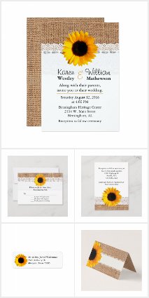 Burlap and Sunflower Wedding Suite