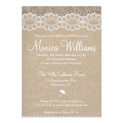 Lace Bridal Shower Invitations 4