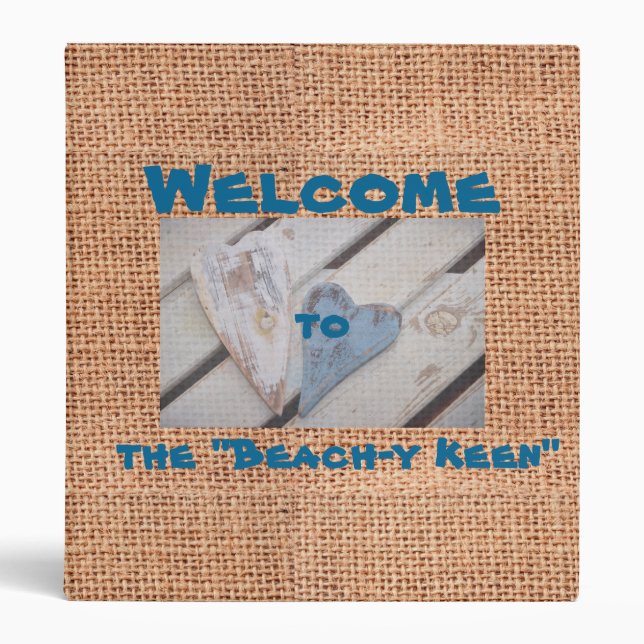 Burlap Beach House Binder (Front)