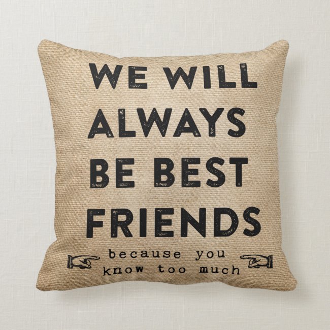 Burlap Best Friends Forever Funny