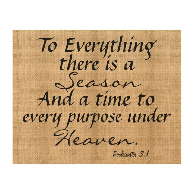 Burlap Board Sign - Ecclesiates (Front)