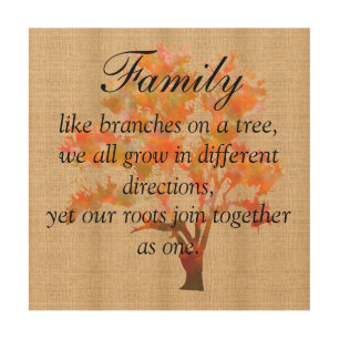 Burlap Board Sign - Family Branches