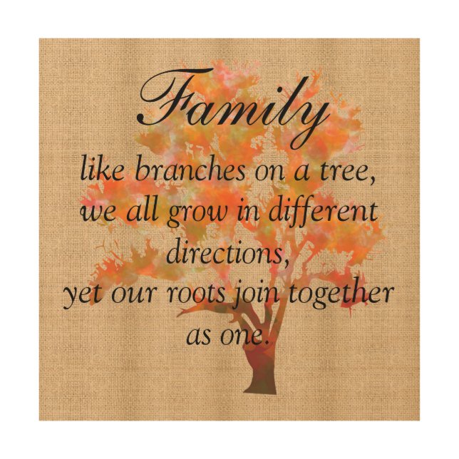 Burlap Board Sign - Family Branches (Front)