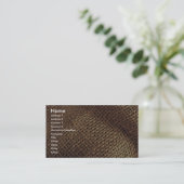 Burlap Business Card (Standing Front)