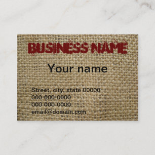 Burlap Business Card