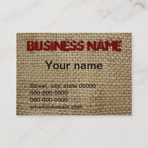 Burlap Business Card Templates