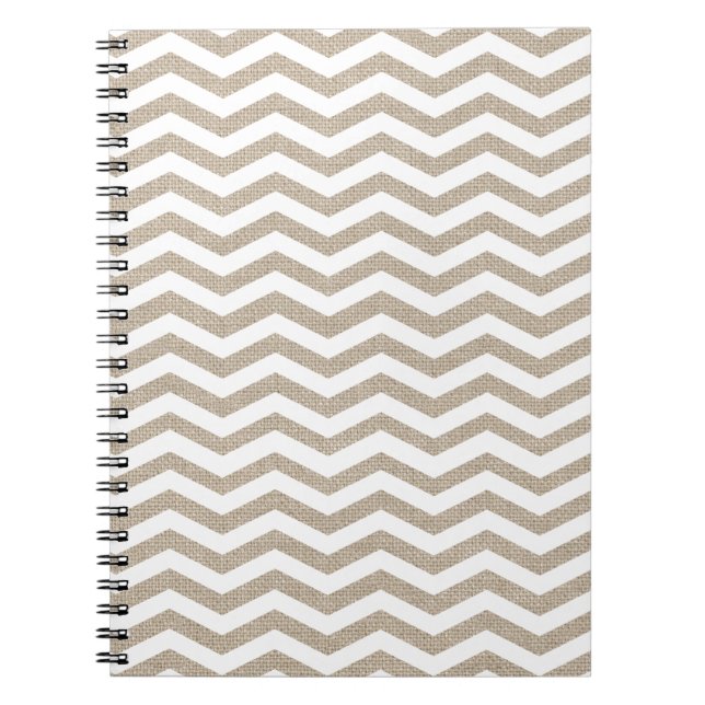 Burlap Chevron Notebook (Front)
