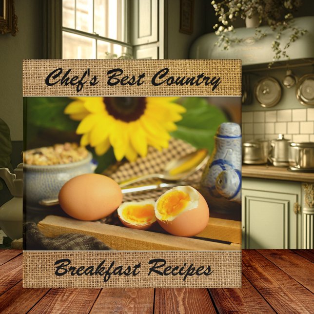 Burlap Country Personalized Recipe Binder (Creator Uploaded)