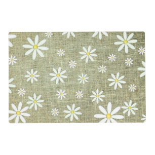 Burlap Daisy Placemat