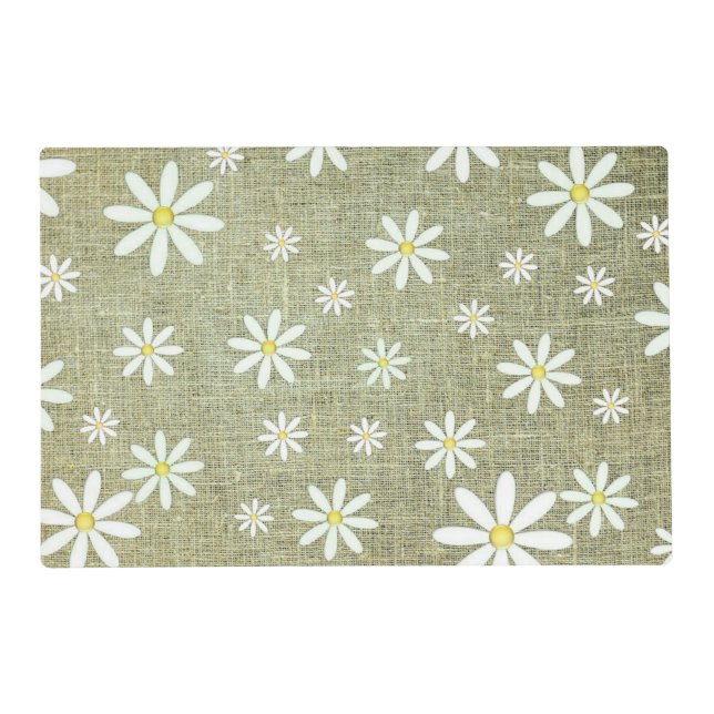 Burlap Daisy Placemat (Front)