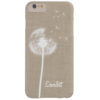 Burlap Dandelion Monogrammed iPhone 6/6s Plus Case