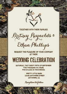 Camo Wedding Invitations Zazzle Burlap Deer Hunting Camo Wedding Invitations