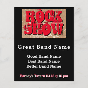 Burlap Distressed Personalized Rock Show Grunge 3 Flyer