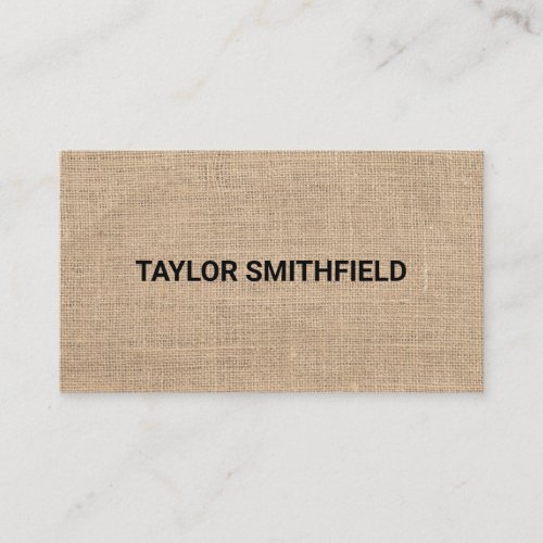 Burlap Fabric Texture Business Card