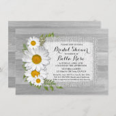 Burlap floral daisy bridal shower invitations (Front/Back)