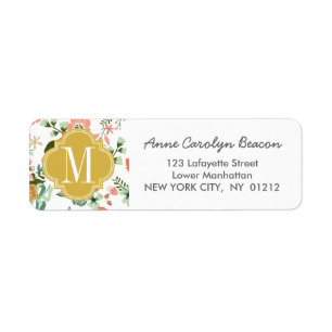 Burlap Flowers Botanical Floral Label