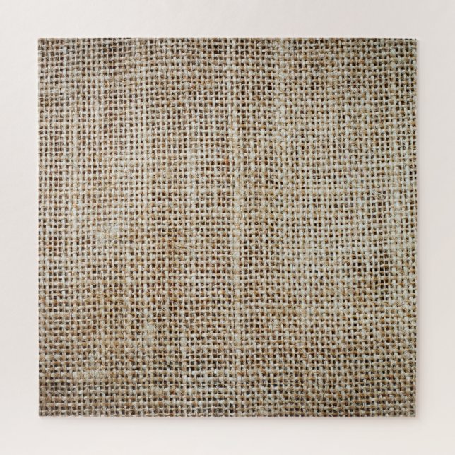 Burlap Hessian Background Texture Jigsaw Puzzle (Vertical)