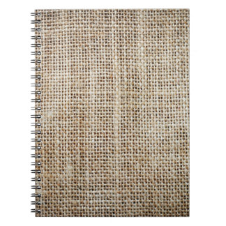 Burlap Hessian Background Texture Notebook