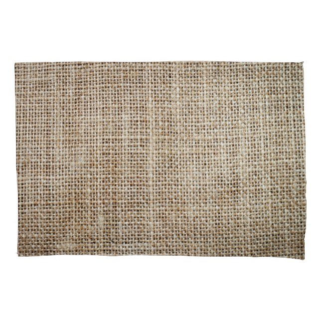 Burlap Hessian Background Texture Pillow Case (Front)
