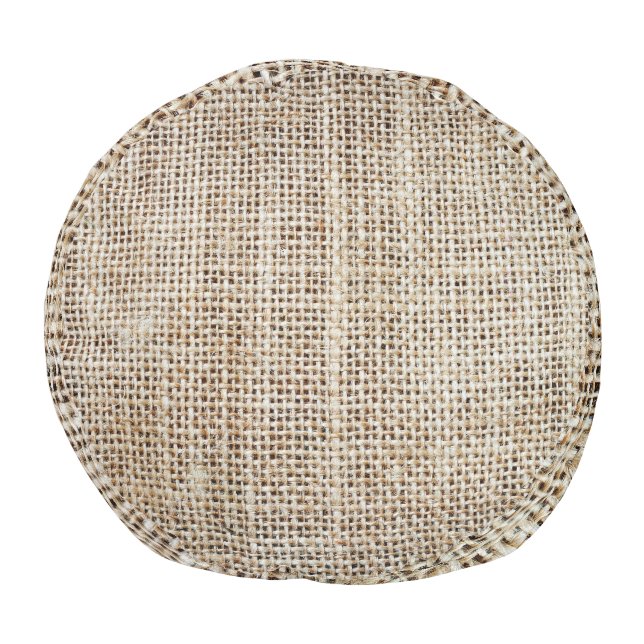 Burlap Hessian Background Texture Pouf (Bottom)