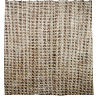Burlap Hessian Background Texture Shower Curtain