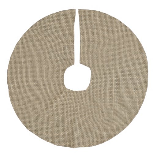 Burlap in Natural Beige Faux Linen Tree Skirt