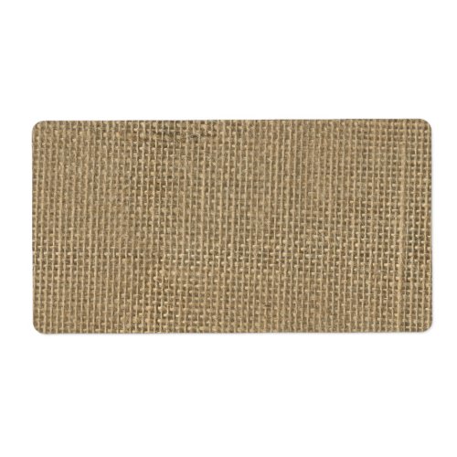 Burlap in Natural Beige Label