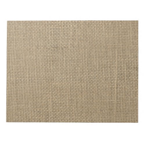 Burlap in Natural Beige Notepad