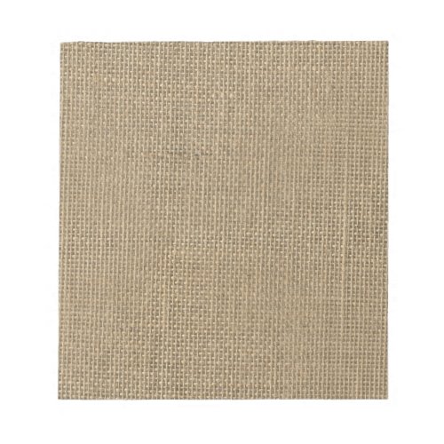 Burlap in Natural Beige Notepad