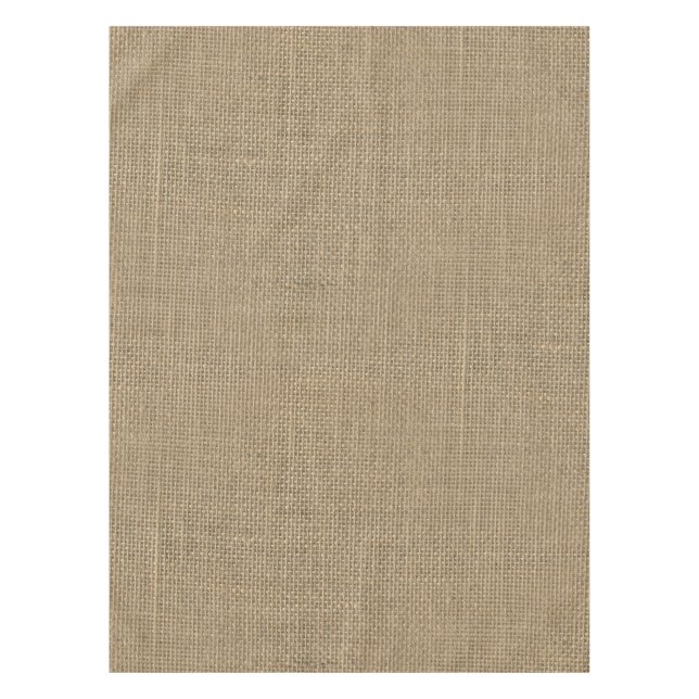 Burlap in Natural Beige Tablecloth (Front)