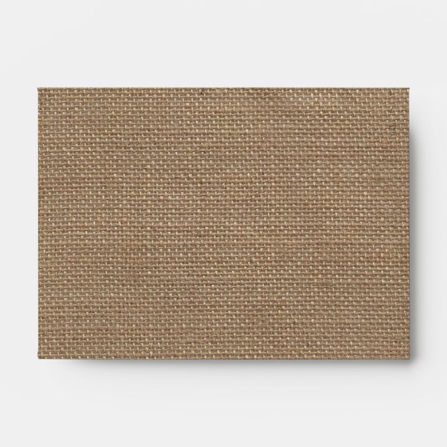 Burlap Inspired Monogram Oil Lantern A6 Envelope (Front)
