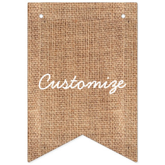 Burlap Jute Bunting Customize Flags