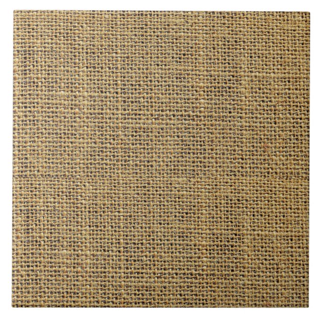 Burlap Jute Ceramic Tile (Front)