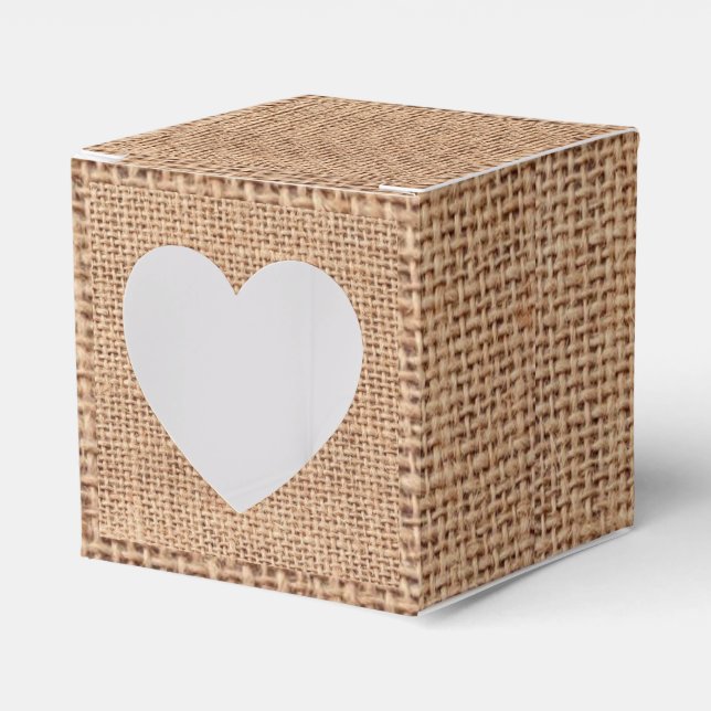Burlap Jute Favor Boxes (Front Side)