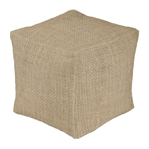 Burlap Jute Sacking Pouf