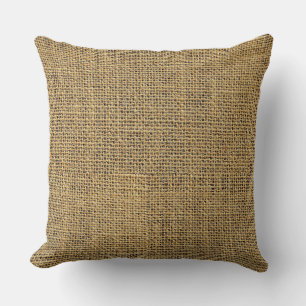 Burlap Jute Throw Pillow