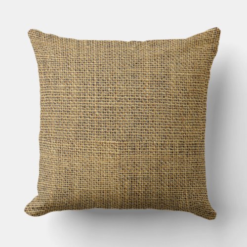 Burlap Jute Throw Pillow