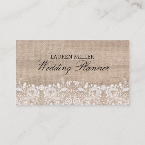 Burlap &amp; Lace Business Card